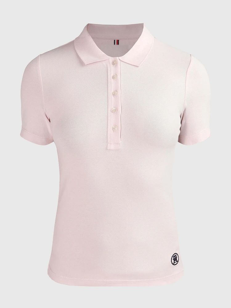 Polo con monograma bordado de mujer Tommy Hilfiger