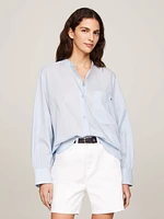 Camisa formal amplia con bolsillo  de mujer Tommy Hilfiger