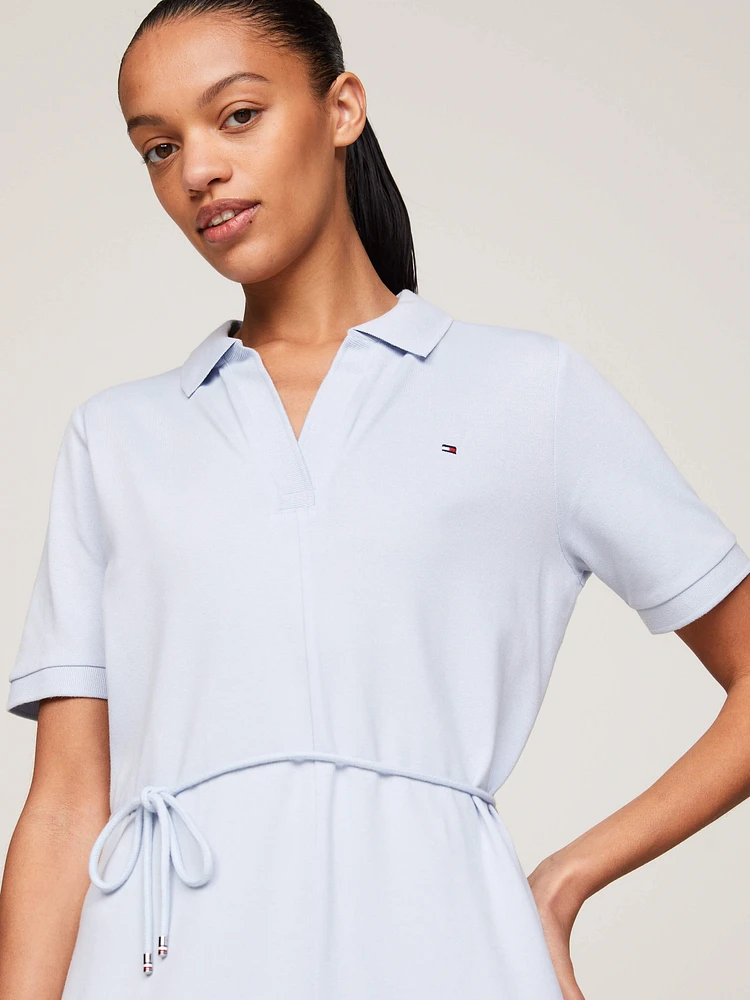 Vestido tipo polo con ajuste en la cintura de mujer Tommy Hilfiger