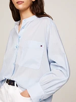 Camisa formal amplia con bolsillo  de mujer Tommy Hilfiger