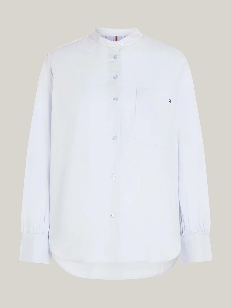 Camisa formal amplia con bolsillo  de mujer Tommy Hilfiger