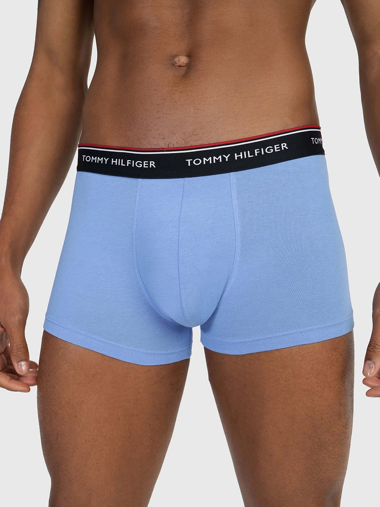 Pack de 3 bóxers trunk algodón elástico hombre Tommy Hilfiger