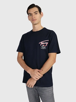 Playera con logo distintivo trasero de hombre Tommy Jeans