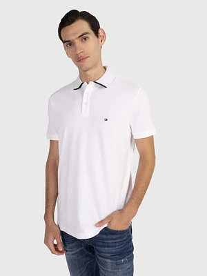 Polo ribeteado con monotipo Hilfiger de hombre Tommy