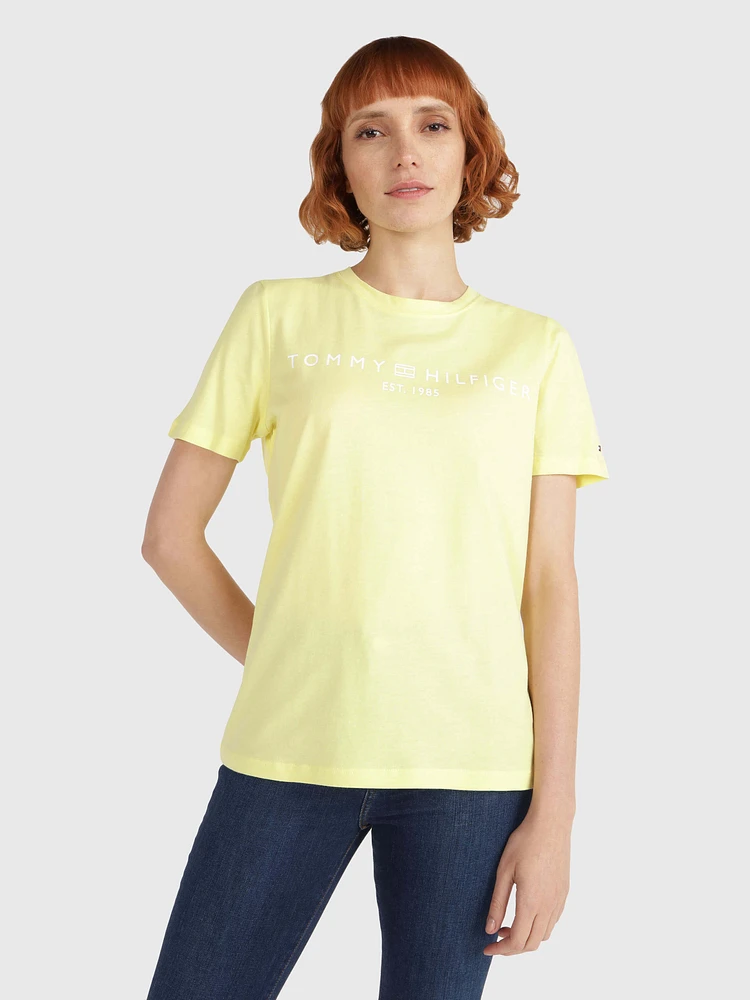 Playera de cuello redondo con logo mujer Tommy Hilfiger