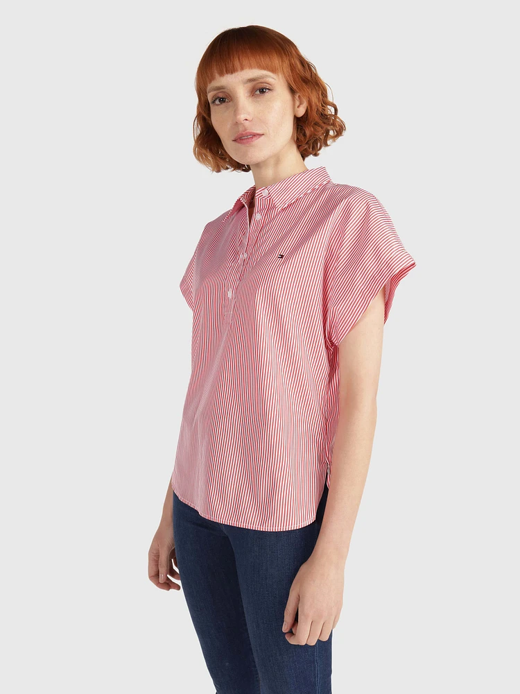 Camisa de manga corta con rayas Ithaca mujer Tommy Hilfiger