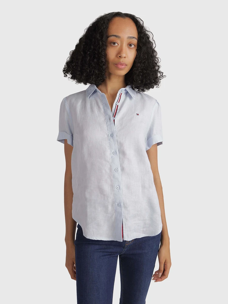 Camisa con franjas en aletilla de mujer Tommy Hilfiger