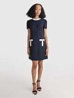 Vestido con bolsillos contrastantes de mujer Tommy Hilfiger