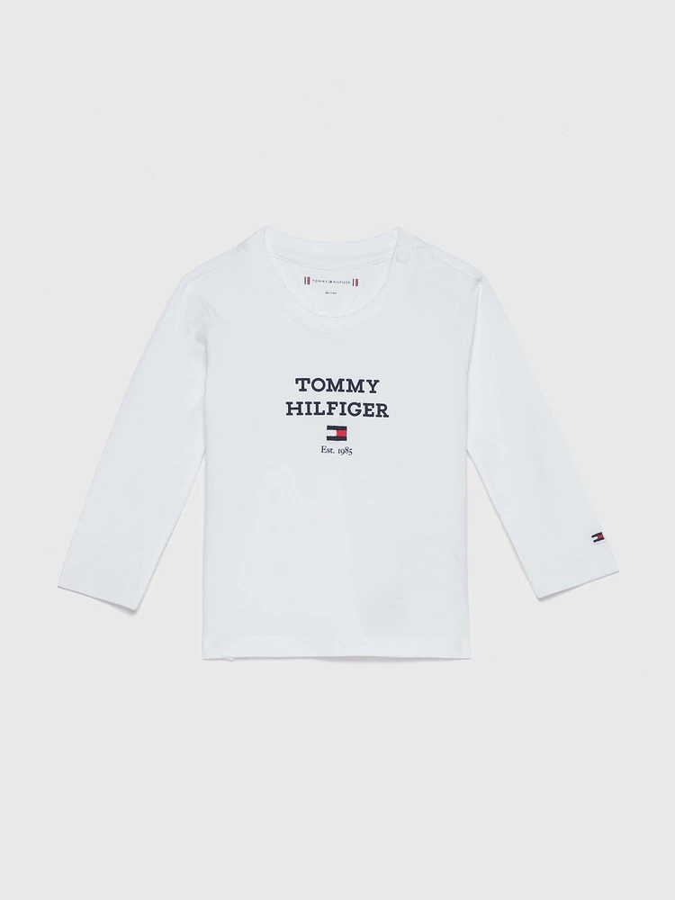 Conjunto de peto y Playera con logo niños unisex Tommy Hilfiger