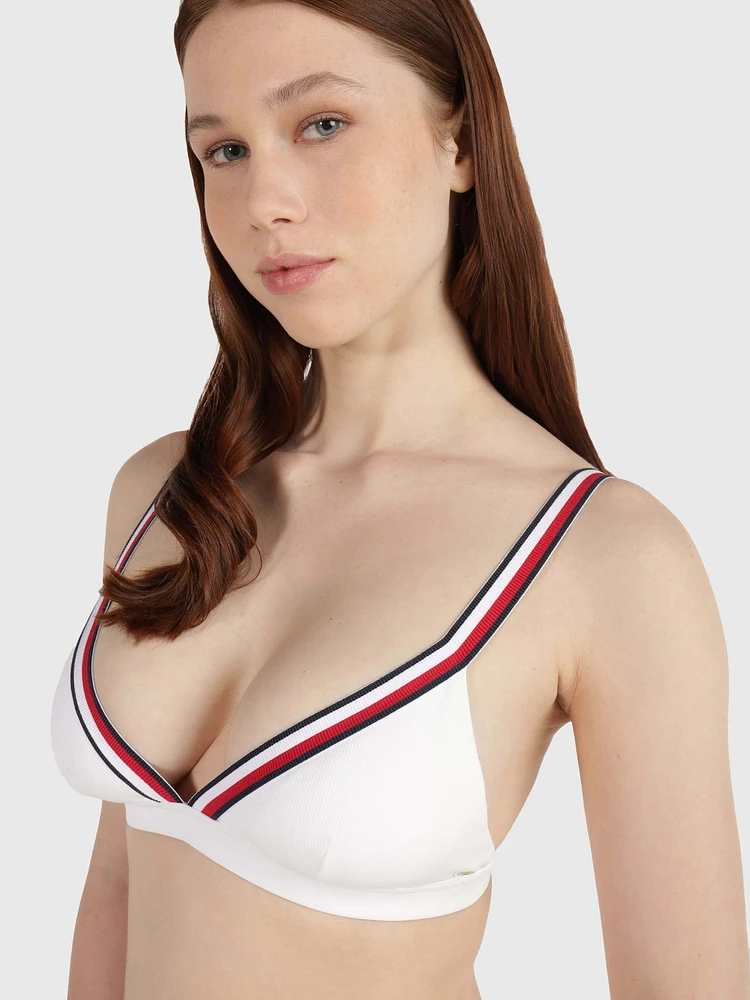 Parte superior de bikini Global Stripe mujer Tommy Hilfiger