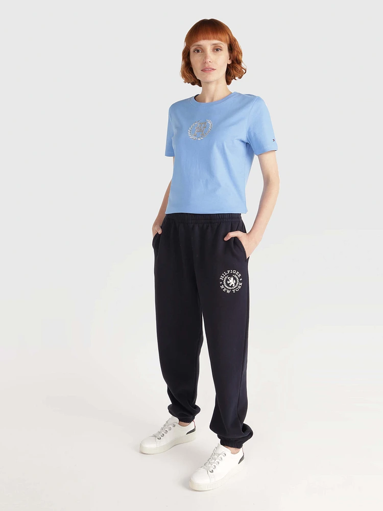 Pants con escudo bordado de mujer Tommy Hilfiger