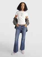 Jeans sophie low flare con acabado deslavado de mujer Tommy