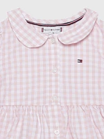 Conjunto de vestido y panties cuadros niños unisex Tommy Hilfiger