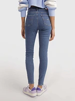 Jeans sylvia high super skinny con acabado deslavado de mujer Tommy