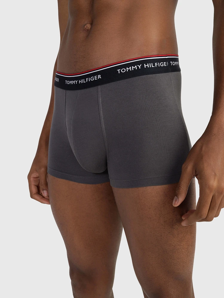 Pack de 3 bóxers trunk algodón elástico hombre Tommy Hilfiger