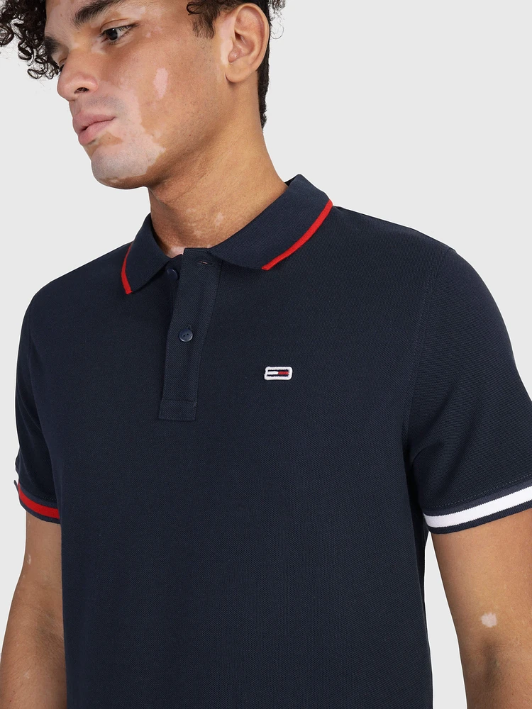 Polo con franjas en mangas de hombre Tommy Jeans