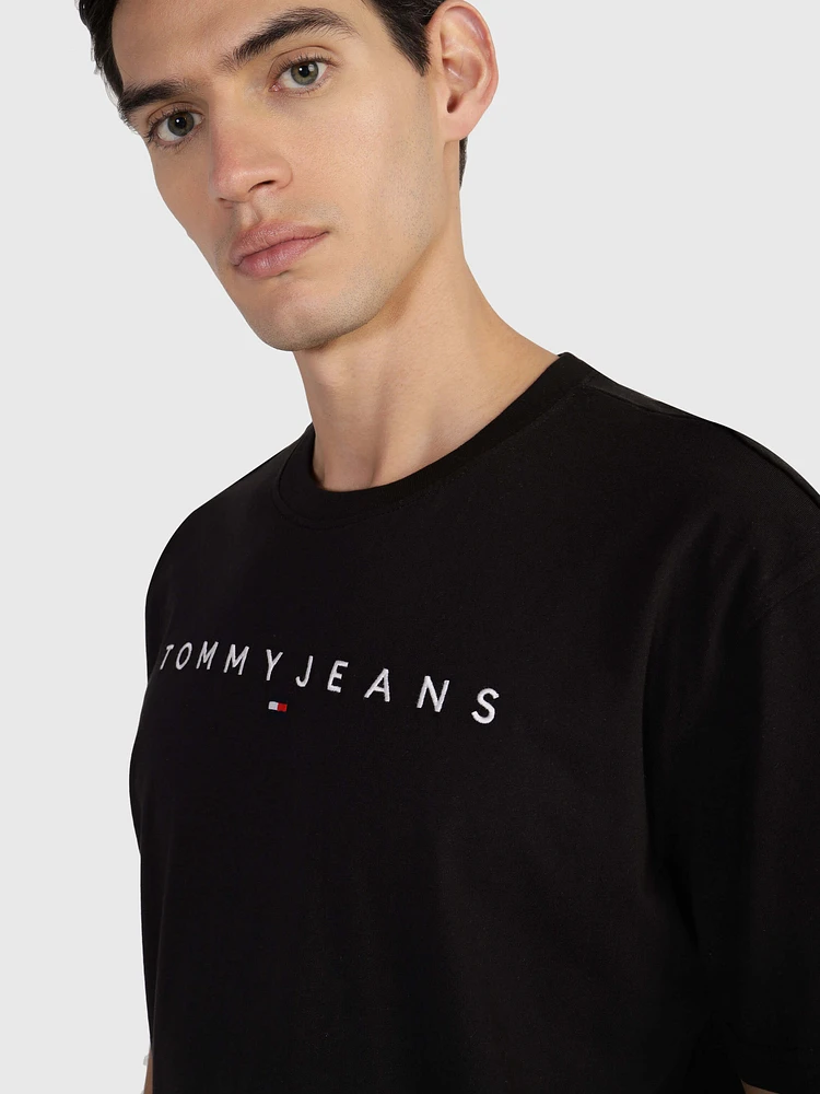 Playera de cuello redondo con logo hombre Tommy Jeans