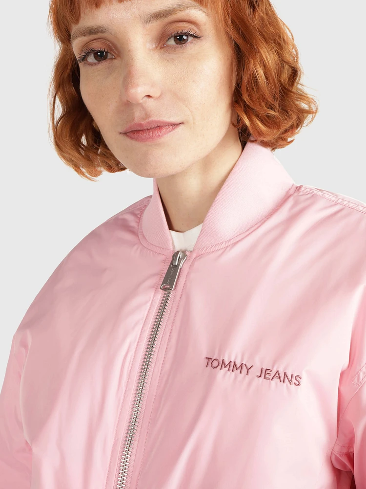 Chamarra bomber acolchada con logo tonal de mujer Tommy Jeans