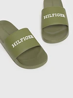 Sandalias con logo del monotipo Hilfiger de hombre Tommy