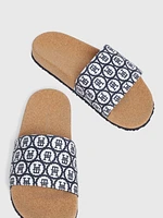 Sandalias de corcho con monogramas mujer Tommy Hilfiger