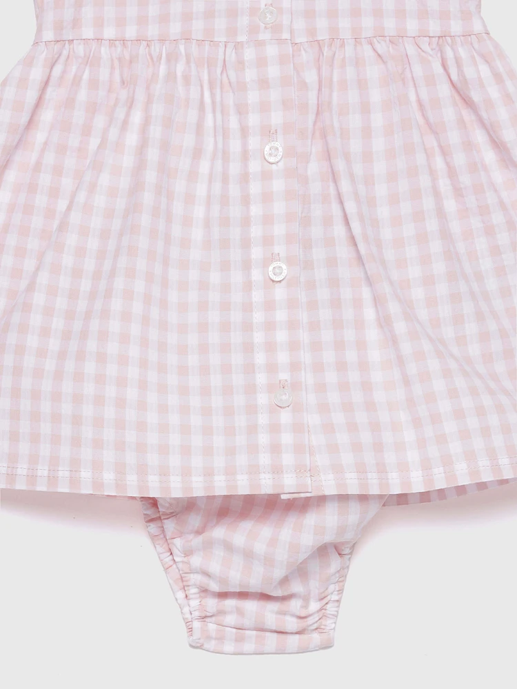 Conjunto de vestido y panties cuadros niños unisex Tommy Hilfiger