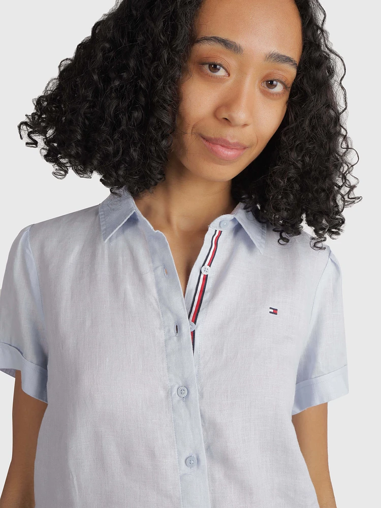 Camisa con franjas en aletilla de mujer Tommy Hilfiger