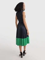 Vestido con bajo plisado de mujer Tommy Hilfiger