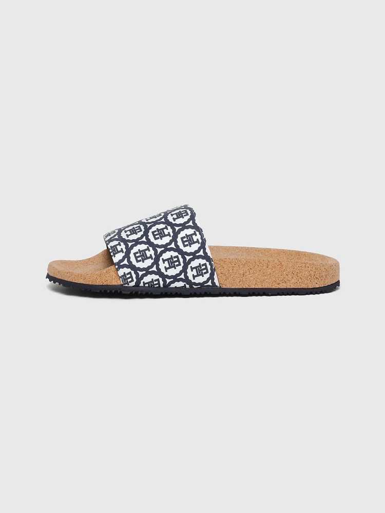 Sandalias de corcho con monogramas mujer Tommy Hilfiger