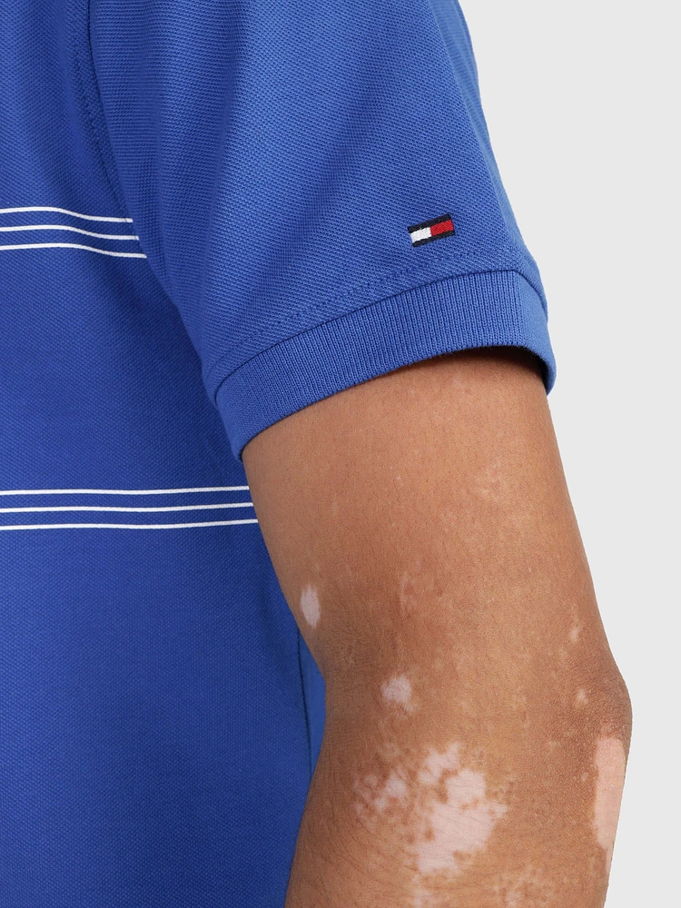 Polo Tommy Hilfiger con franjas contrastantes de hombre