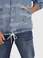 Chamarra Tommy Jeans con logo deslavado de hombre