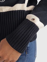 Suéter con franjas contrastantes de mujer Tommy Hilfiger