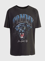 Playera universitaria con diseño de pantera hombre Tommy Jeans