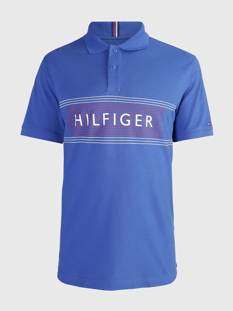 Polo Tommy Hilfiger con franjas contrastantes de hombre