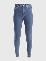 Jeans sylvia high super skinny con acabado deslavado de mujer Tommy