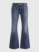 Jeans sophie low flare con acabado deslavado de mujer Tommy