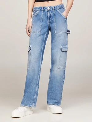 Jeans Skinny Carpenter de talle bajo rectos mujer Tommy