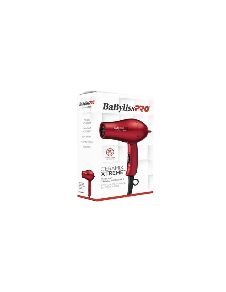 BaBylissPro Ceramic Folding Travel Hairdryer