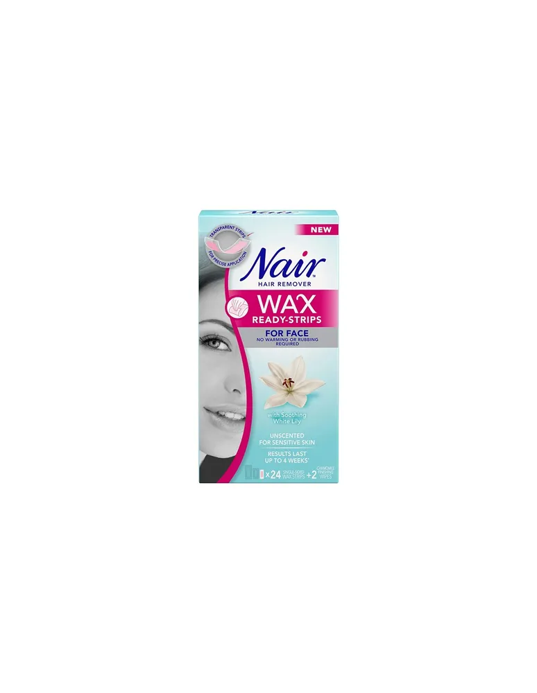 Nair Wax Ready Strips for Face White Lily