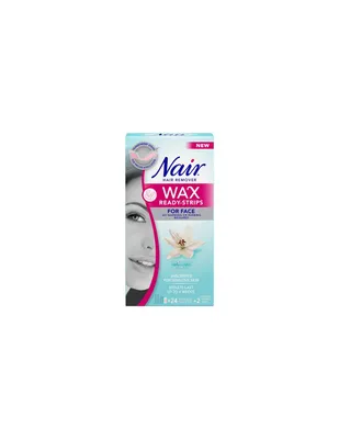 Nair Wax Ready Strips for Face White Lily