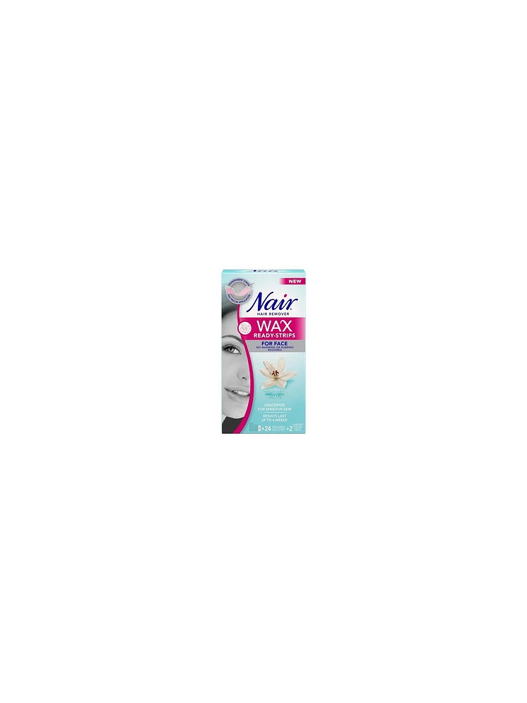 Nair Bandes de Cire Prêtes à l'emploi pour le Visage Lys Blanc