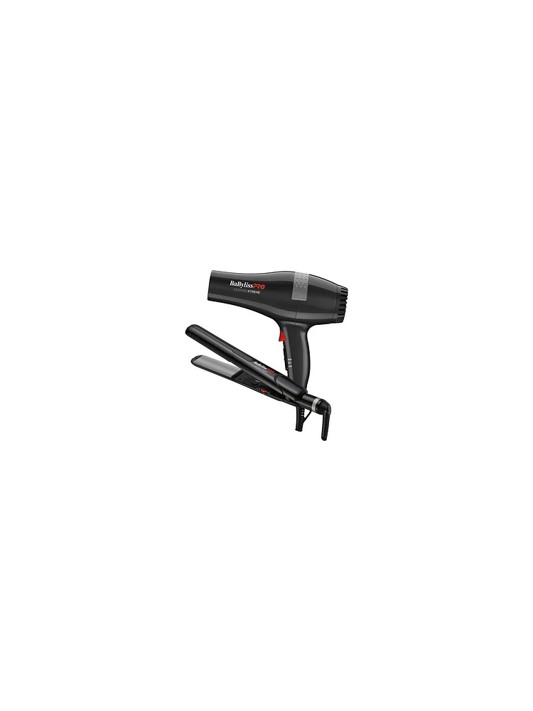 BabylissPro Ceramix Xtreme Hairdryer & Flat Iron Duo