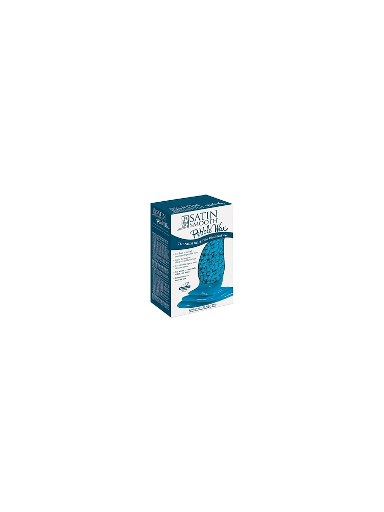 Satin Smooth Pebble Wax Titanium Blue Thin Hard Wax