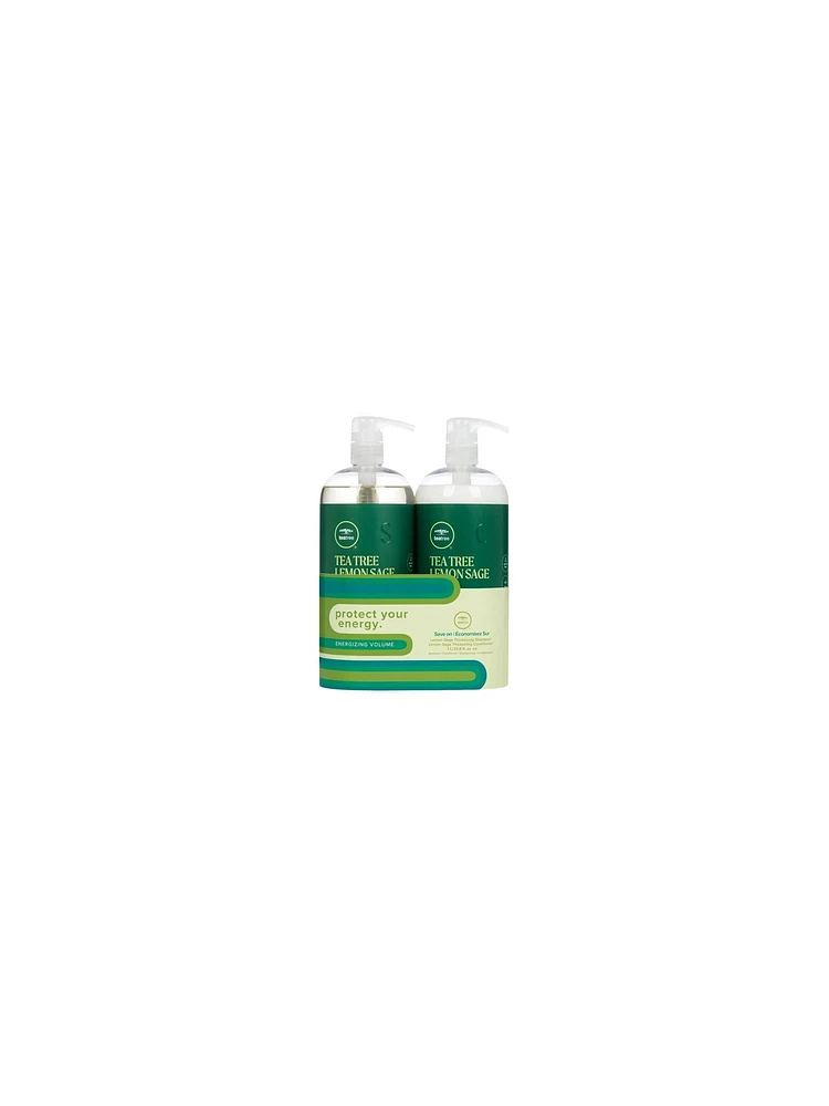 Paul Mitchell Tea Tree Lemon Sage Energizing Volume Liter Duo