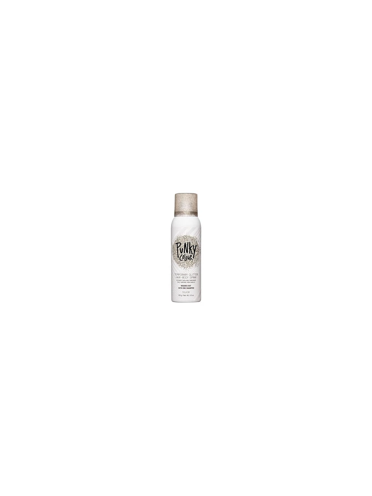 Aérosol pailleté temporaire pour les cheveux et le corps Punky Colour Argent - 100g