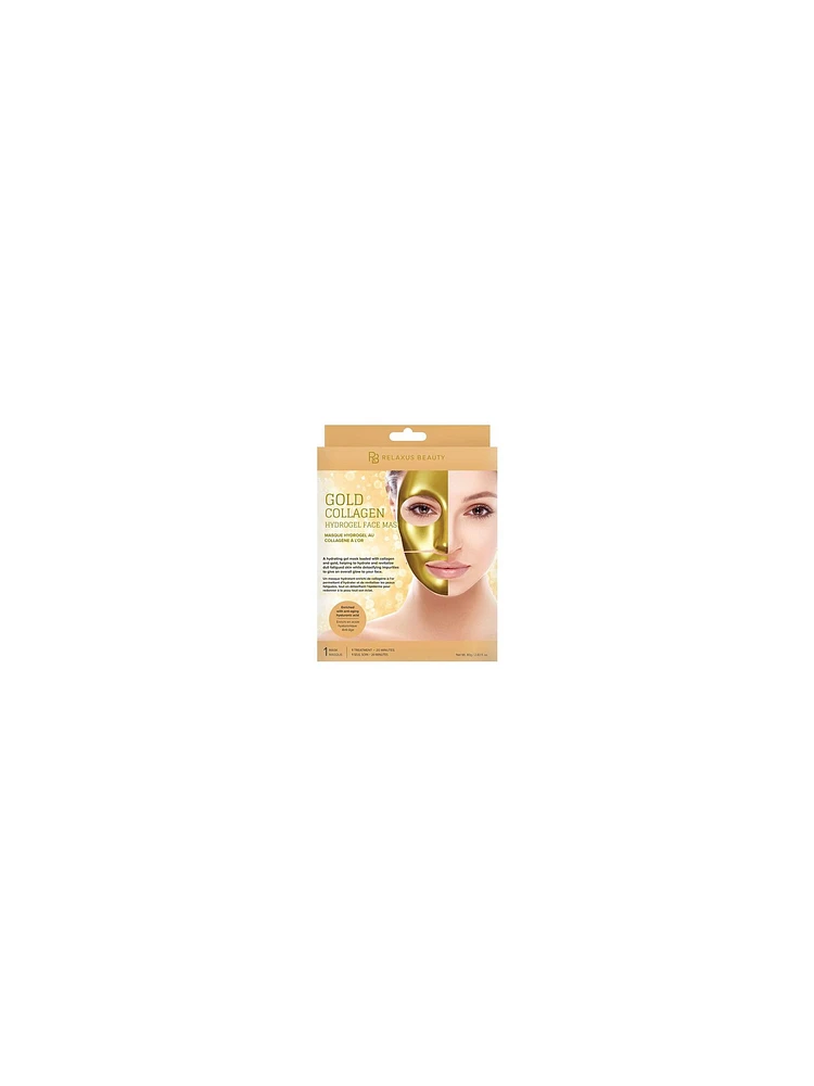 Masque Facial Hydrogel Collagène Or Relaxus