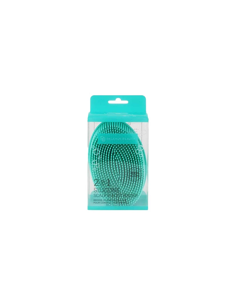 Relaxus 2-in-1 Silicone Scalp & Body Brush Mint