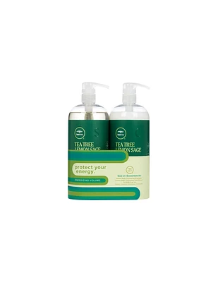 Paul Mitchell Tea Tree Lemon Sage Energizing Volume Liter Duo