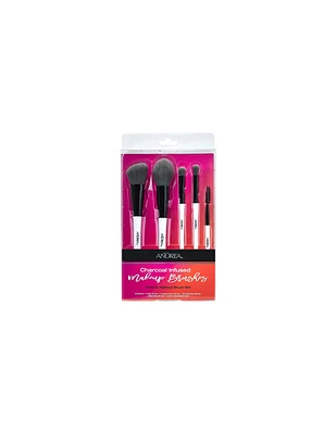 Ardell Andrea Charcoal Infused Makeup Brush Set 5 Pcs