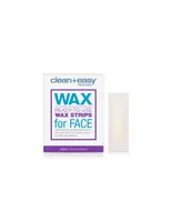 Clean+Easy Ready-To-Use Wax Strips for Face 12pc