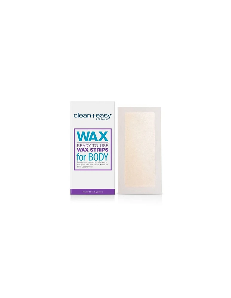 Clean+Easy Ready-To-Use Wax Strips for Body - 12pc